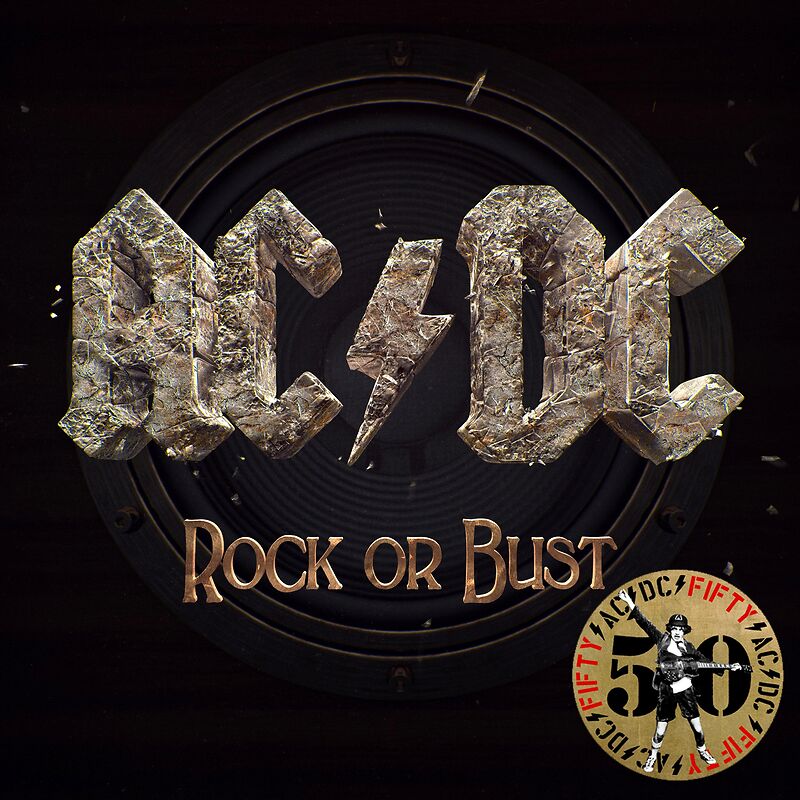 Rock Or Bust - Gold Metallic Vinyl