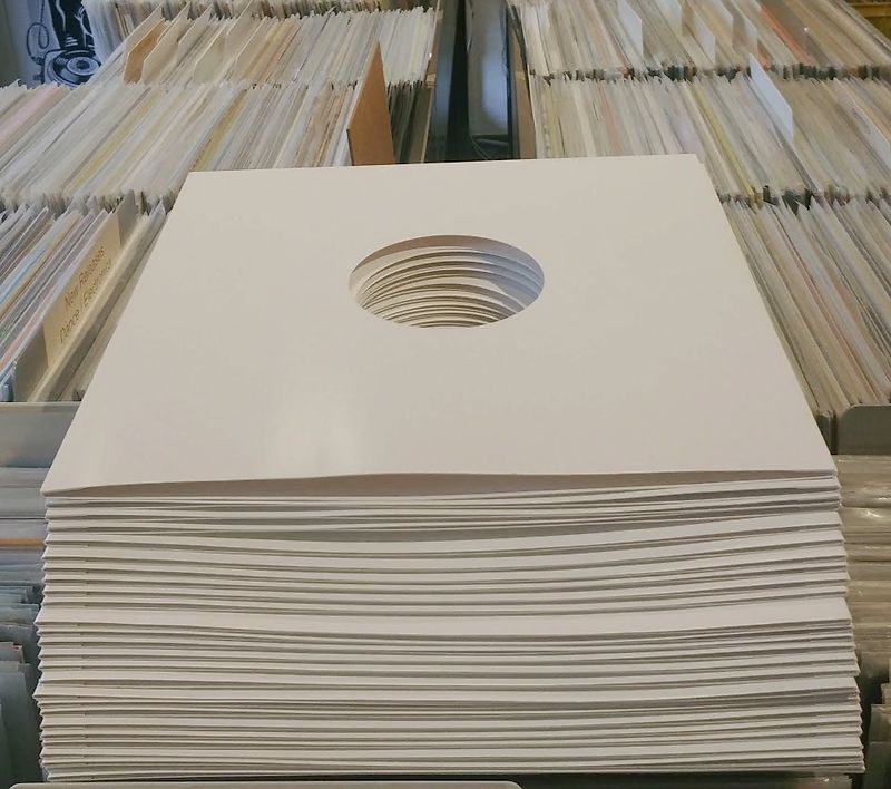 Outer record sleeve - white