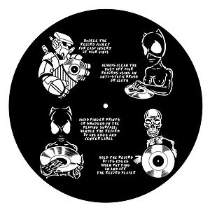 Slipmat Black - Robot by Music Mania Slipmat Black - Robot by Music Mania