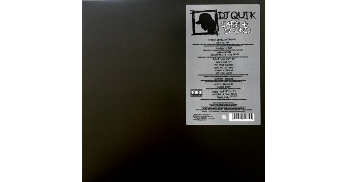 Safe + Sound, DJ Quik – 2 x LP – Music Mania Records – Ghent