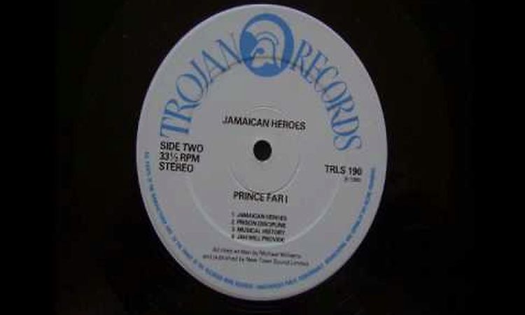 Prince Far I - Prison Discipline - Jamaican Heroes LP