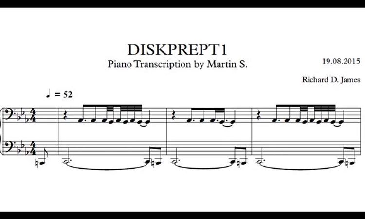 Aphex Twin - DISKPREPT1 (Piano Cover with Sheet Music)