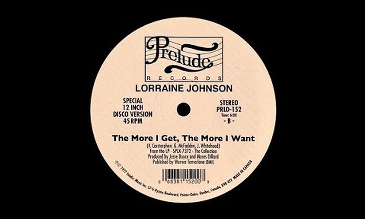 Lorraine Johnson - The More I Get, The More I Want