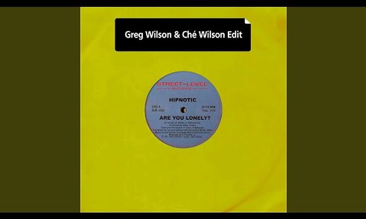 Are You Lonely? (Greg Wilson & Che Wilson Mix)