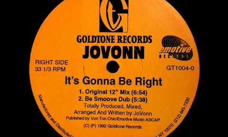 Jovonn - It's Gonna Be Right (Goldtone Dub)