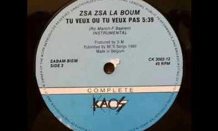 Zsa Zsa La Boum - Tu Veux Ou Tu Veux Pas (Instrumental)