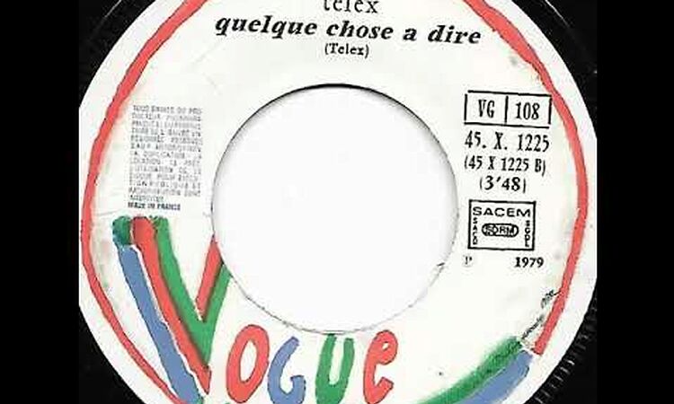 Telex "Quelque chose à dire?" 1979 Vogue