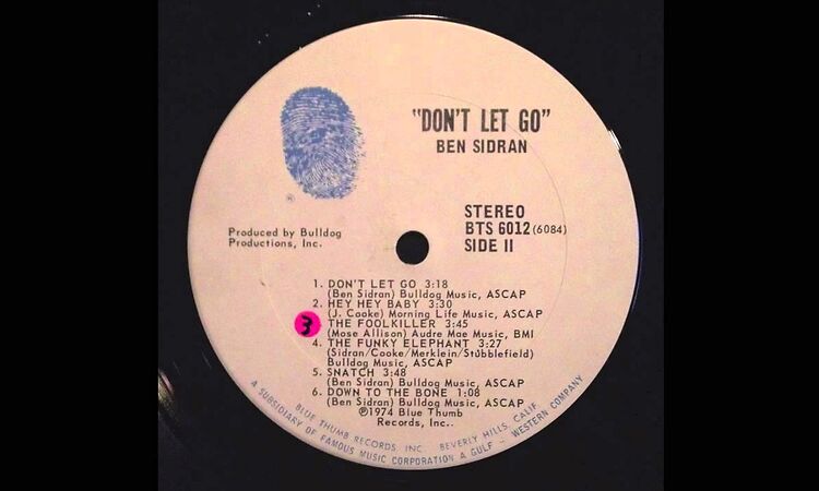 Ben Sidran / Hey Hey Baby