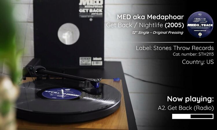 MED aka Medaphoar - Get Back / Nightlife (2005, 12" Single) | Full Vinyl Rip