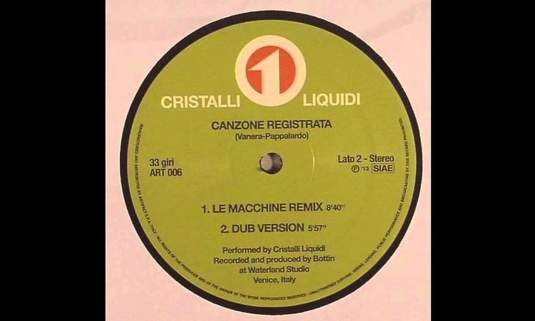 BOTTIN Presents CRISTALLI LIQUIDI - Canzone Registrata (LE MACCHINE Remix)