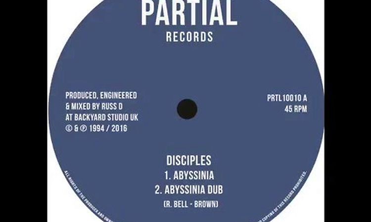 Disciples - Abyssinia / Mabrak - Partial Records 10 PRTL10010