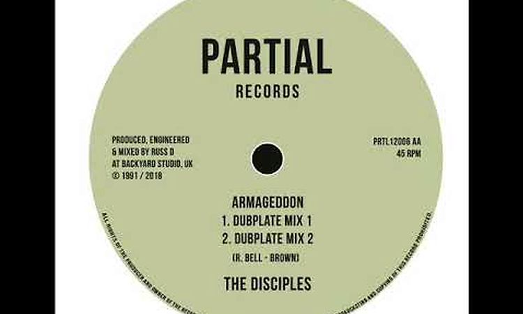 The Disciples - Armageddon Dubplate Mixes - Side AA - Partial Records 12