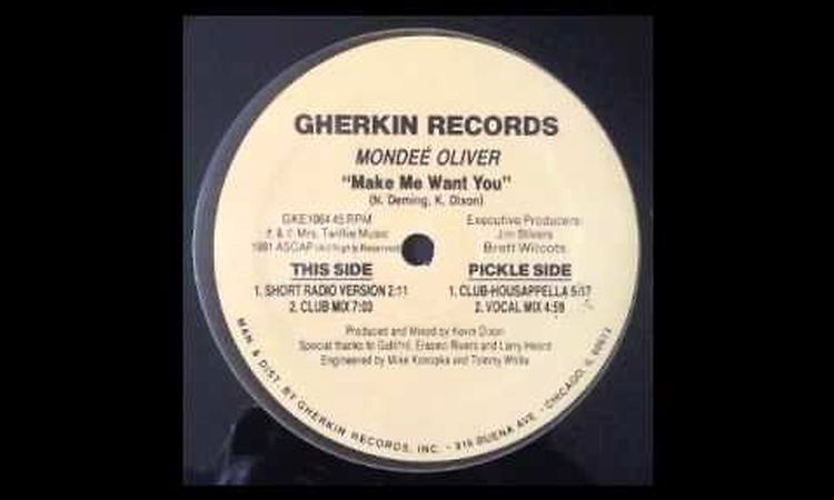 MONDEE OLIVER - Make Me Want You (Club Mix)