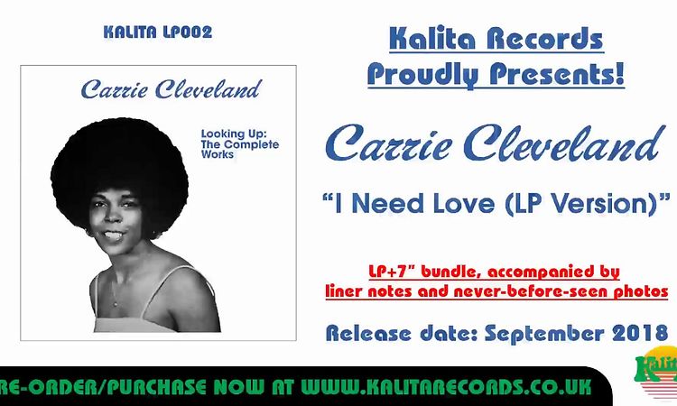 Carrie Cleveland - 'I Need Love (LP version)' (Official)