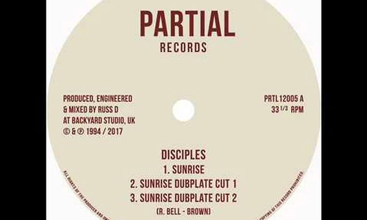 Disciples - Sunrise / Downbeat Rock - Partial Records 12 PRTL12005