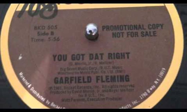 Garfield Fleming you got dat right