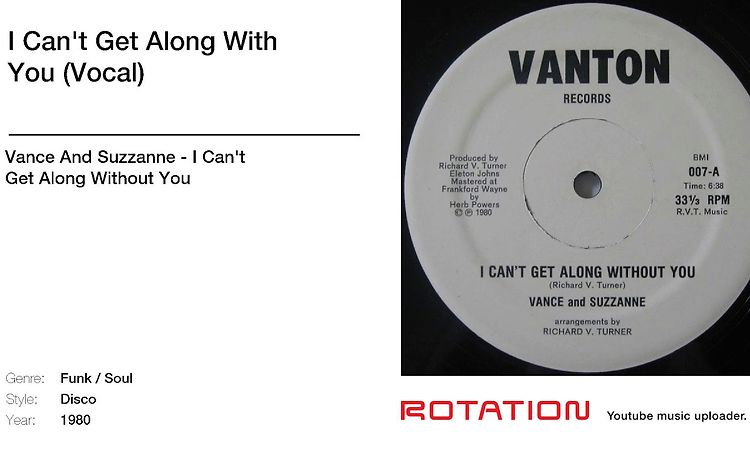 Vance And Suzzanne, Vance And Suzzanne - I Can't Get Along With You (Vocal)