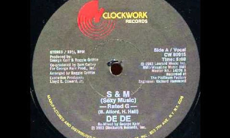 De De - S & M (Sexy Music) 1983 Complete 12'' Maxi