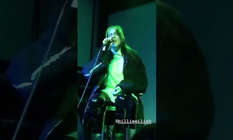 Billie Eilish reaction when she almost pop a button - secret show at Nashville's Third Man