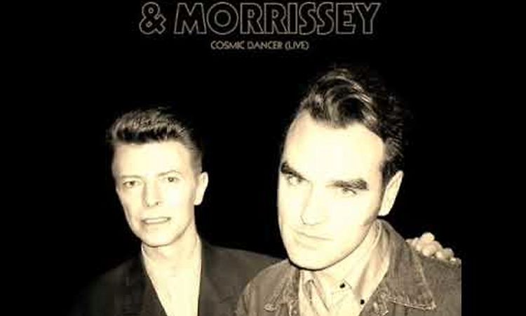 Morrissey-David Bowie on stage for a cover of T-Rex "Cosmic Dancer"